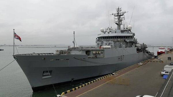 Гидрографический корабль ВМС Великобритании ЕCHO (Эхо) в порту Одессы