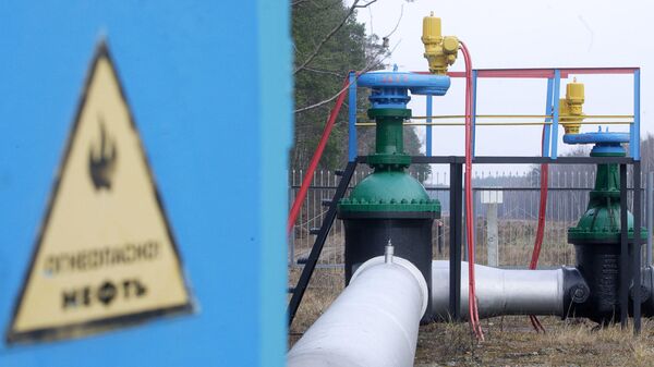 Участок нефтепровода Дружба в Белоруссии