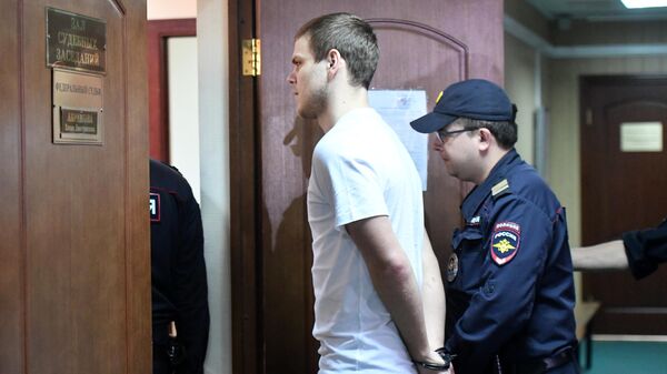 Футболист Александр Кокорин в суде. 8 мая 2019