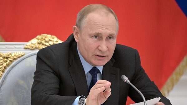 Владимир Путин проводит заседание совета при президенте РФ по стратегическому развитию и национальным проектам.  8 мая 2019