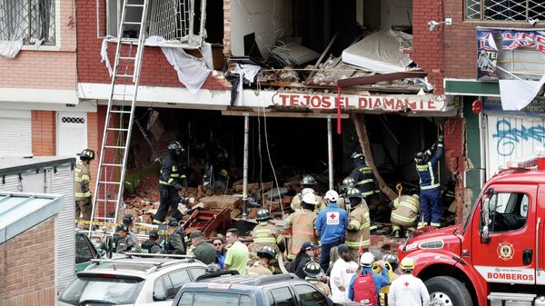 Ликвидация последствий взрыва в столице Колумбии. 10 мая 2019