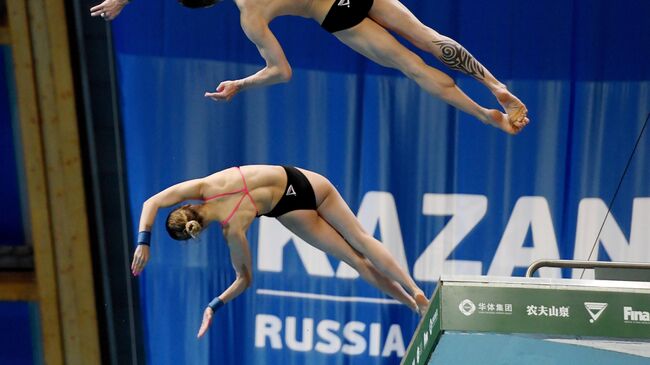 Прыжки в воду. Мировая серия FINA. Второй день