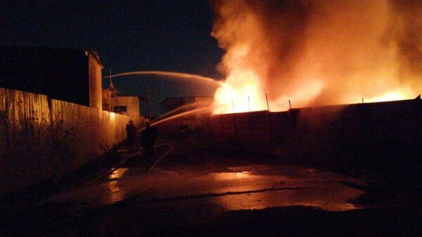 Крупный пожар на складе с ГСМ в Ленобласти