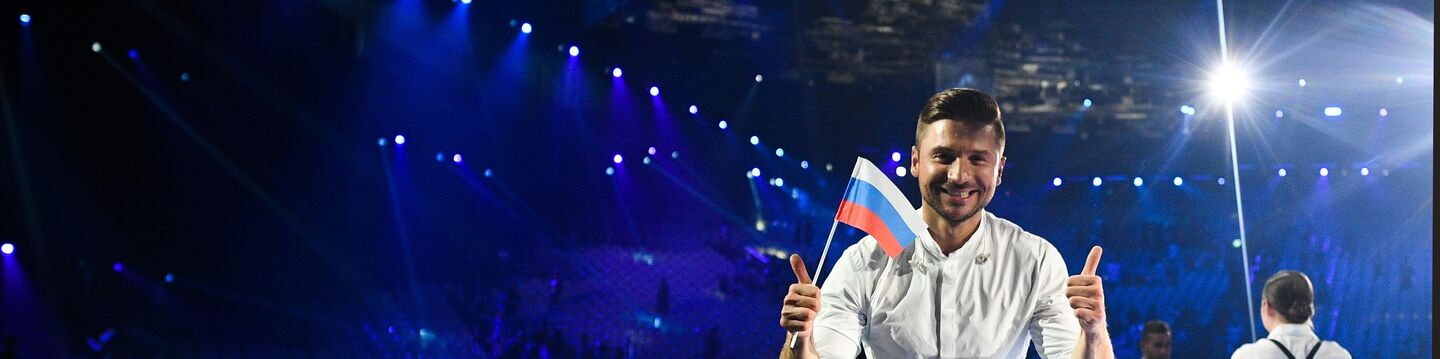 Певец Сергей Лазарев (Россия) после окончания второго полуфинала международного конкурса Евровидение-2019