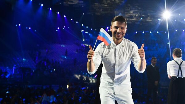 Певец Сергей Лазарев (Россия) после окончания второго полуфинала международного конкурса Евровидение-2019