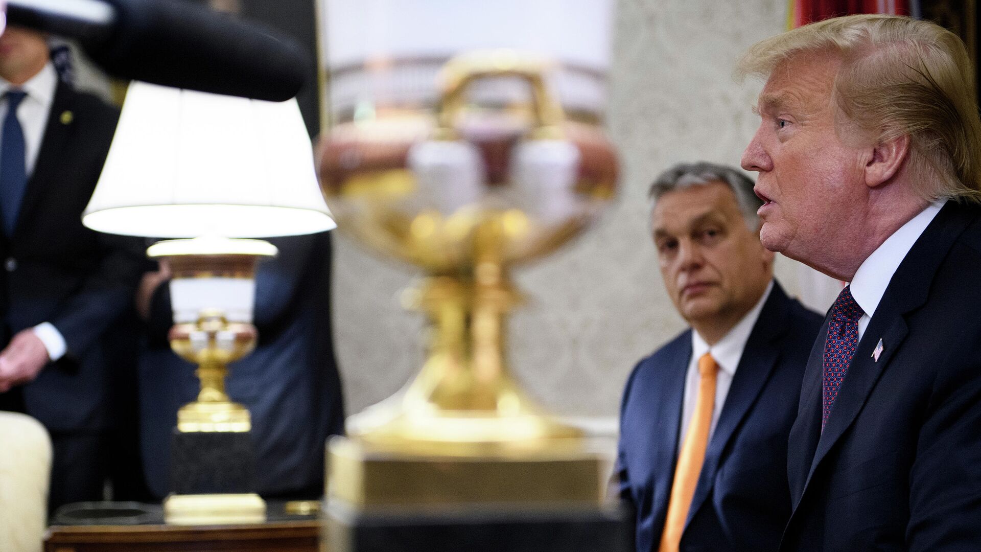 Президент США Дональд Трамп и премьер-министр Венгрии Виктор Орбан во время встречи в Вашингтоне. 13 мая 2019 - РИА Новости, 1920, 11.02.2022