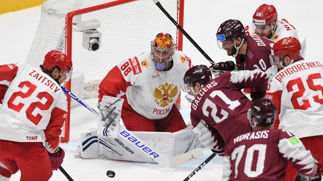 Хоккей. Чемпионат мира. Матч Латвия - Россия