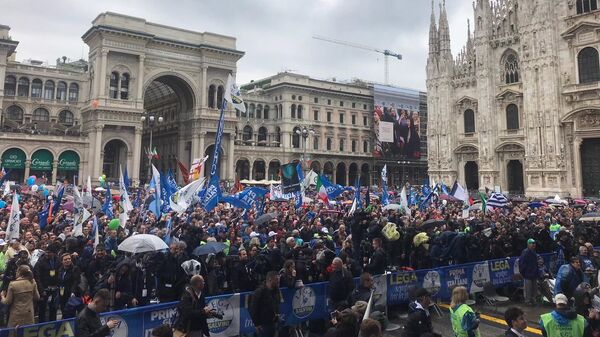 Протесты в Милане