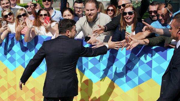 Избранный президент Украины Владимир Зеленский перед церемонией инаугурации в Киеве. 20 мая 2019