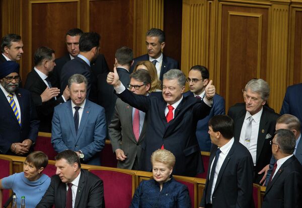 Петр Порошенко на инаугурации президента Украины Владимира Зеленского