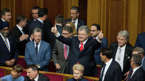 Петр Порошенко на инаугурации президента Украины Владимира Зеленского