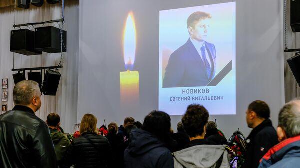 Церемония прощания с жителями Мурманской области, погибшими в катастрофе самолета компании Аэрофлот Sukhoi Superjet-100 в аэропорту Шереметьево