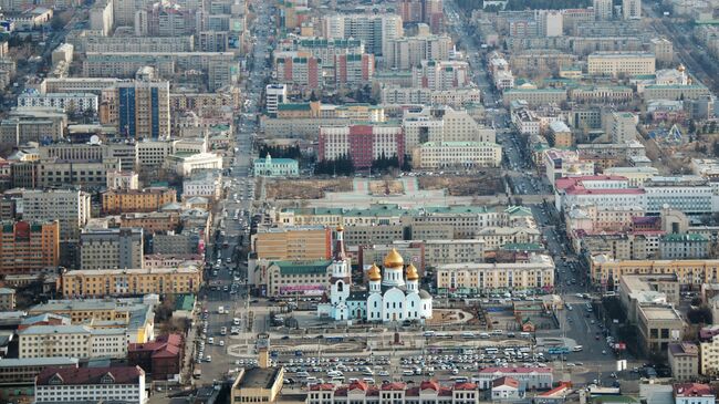 Вид города Читы с воздуха