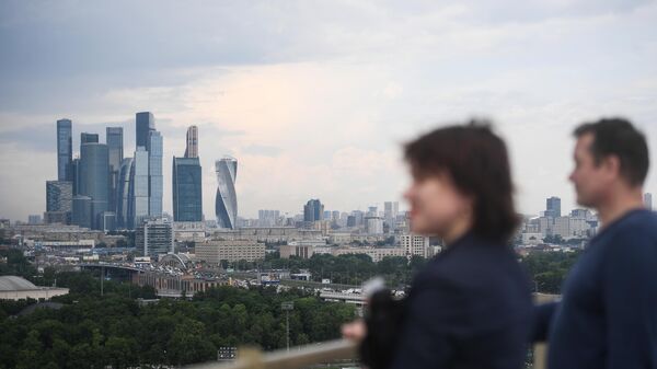 Вид на Москву со смотровой площадки Лужники