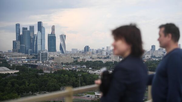 Вид на Москву со смотровой площадки Лужники