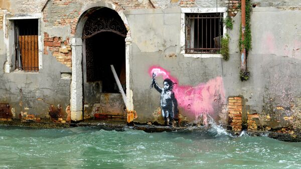 Граффити Бэнкси в Венеции 