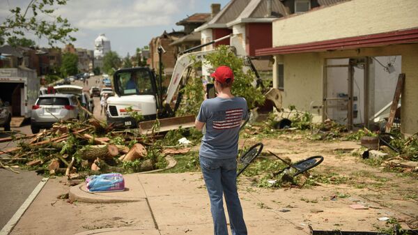 Последствия торнадо в Джефферсон-Сити американского штата Миссури. 23 мая 2019