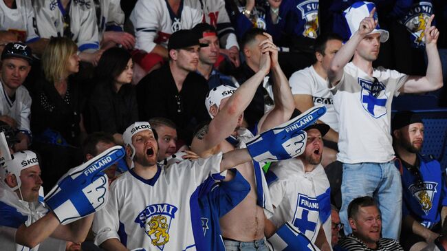 Болельщики сборной Финляндии