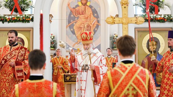 Патриарх Московский и всея Руси Кирилл в храме Всех Святых в Страсбурге