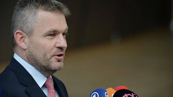 Премьер-министр Словакии Петер Пеллегрини перед началом неформального ужина глав государств и правительств ЕС в Брюсселе. 28 мая 2019