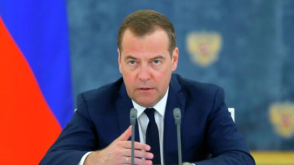  Председатель правительства РФ Дмитрий Медведев проводит заседание правительства РФ. 29 мая 2019