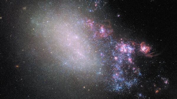 Галактика NGC 4485 в созвездии Гончие Псы