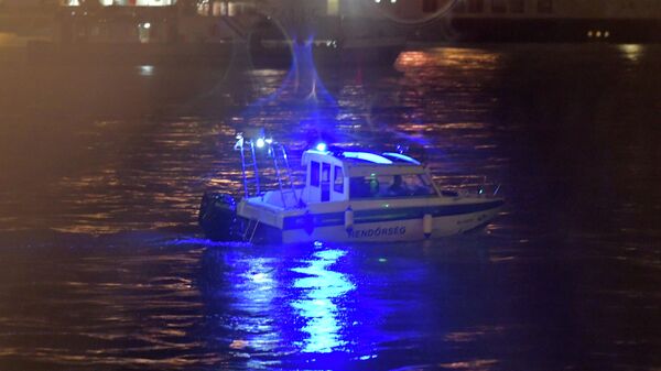 Полиция в районе крушения катера в Будапеште 