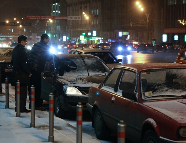 Первый снег в Москве