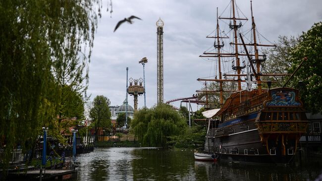 Городской парк Tivoli в городе Копенгагене