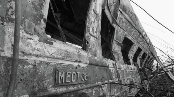 Вагоны, выгоревшие дотла в результате катастрофы на перегоне Уфа-Челябинск Транссибирской магистрали