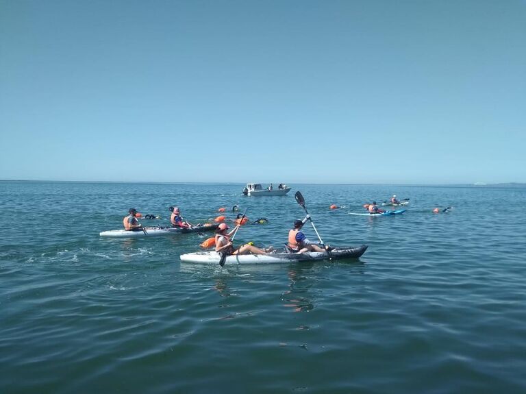 Старт заплыва в Керченском проливе.1 июня 2019