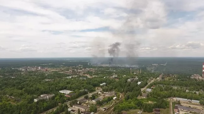 Взрывы на заводе в Дзержинске: аэросъемка с места ЧП Взрывы на заводе в Дзержинске: аэросъемка с места ЧП