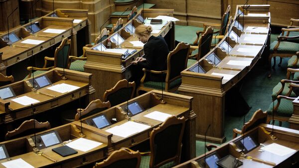 Зал заседаний датского парламента (Фолькетинга) 