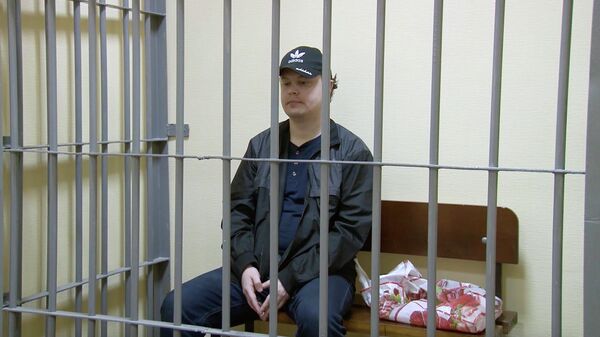 Гражданин Украины Константин Давыденко во время вынесения приговора в Верховном суде Крыма. 6 июня 2019 
