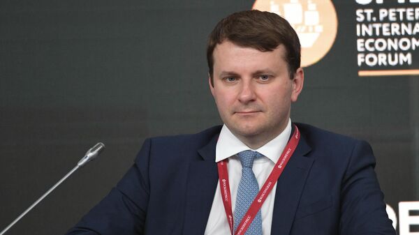 Министр экономического развития РФ Максим Орешкин на ПМЭФ-2019
