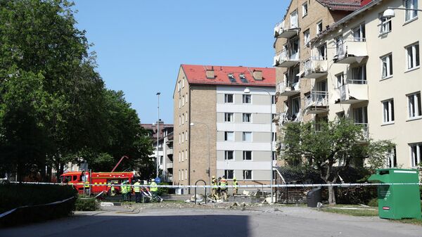 Место взрыва в шведском городе Линчепинге. 7 июня 2019