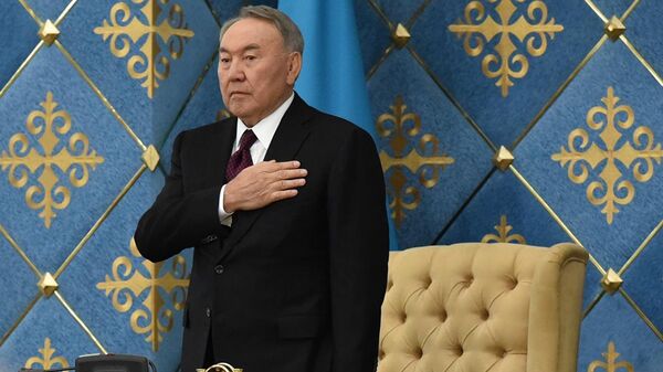 Экс-президент Казахстана Нурсултан Назарбаев на совместном заседании палат Парламента Казахстана