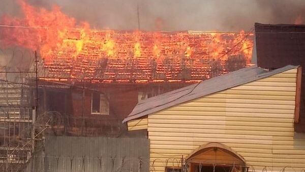  Пожар на территории исправительной колонии п.Гари в Свердловской области. 8 июня 2019