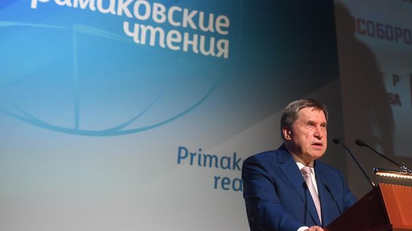 Помощник президента РФ Юрий Ушаков во время международного  форума Примаковские чтения