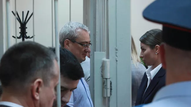 Экс-глава Республики Коми Вячеслав Гайзер во время оглашения приговора в Замоскворецком суде Москвы