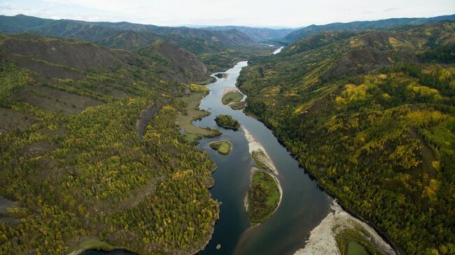 Река Малый Енисей в Каа-Хемском кожууне Республики Тыва