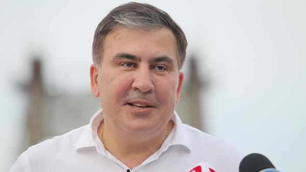 Михаил Саакашвили на пресс-конференции в Киеве. 13 июня 2019