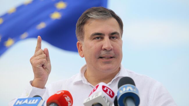 Лидер политической партии Движение новых сил Михаил Саакашвили. Архивное фото