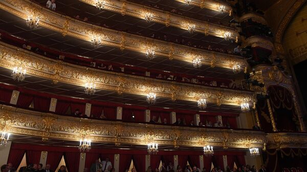 Ложи в зрительном зале Государственного академического Большого театра России (ГАБТ).