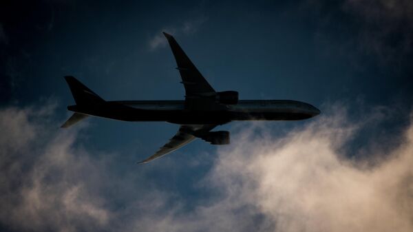 Пассажирский самолет в небе. Архивное фото