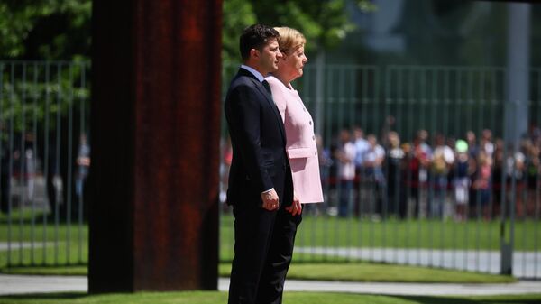 Встреча Владимира Зеленского и Ангелы Меркель в Берлине. 18 июня 2019