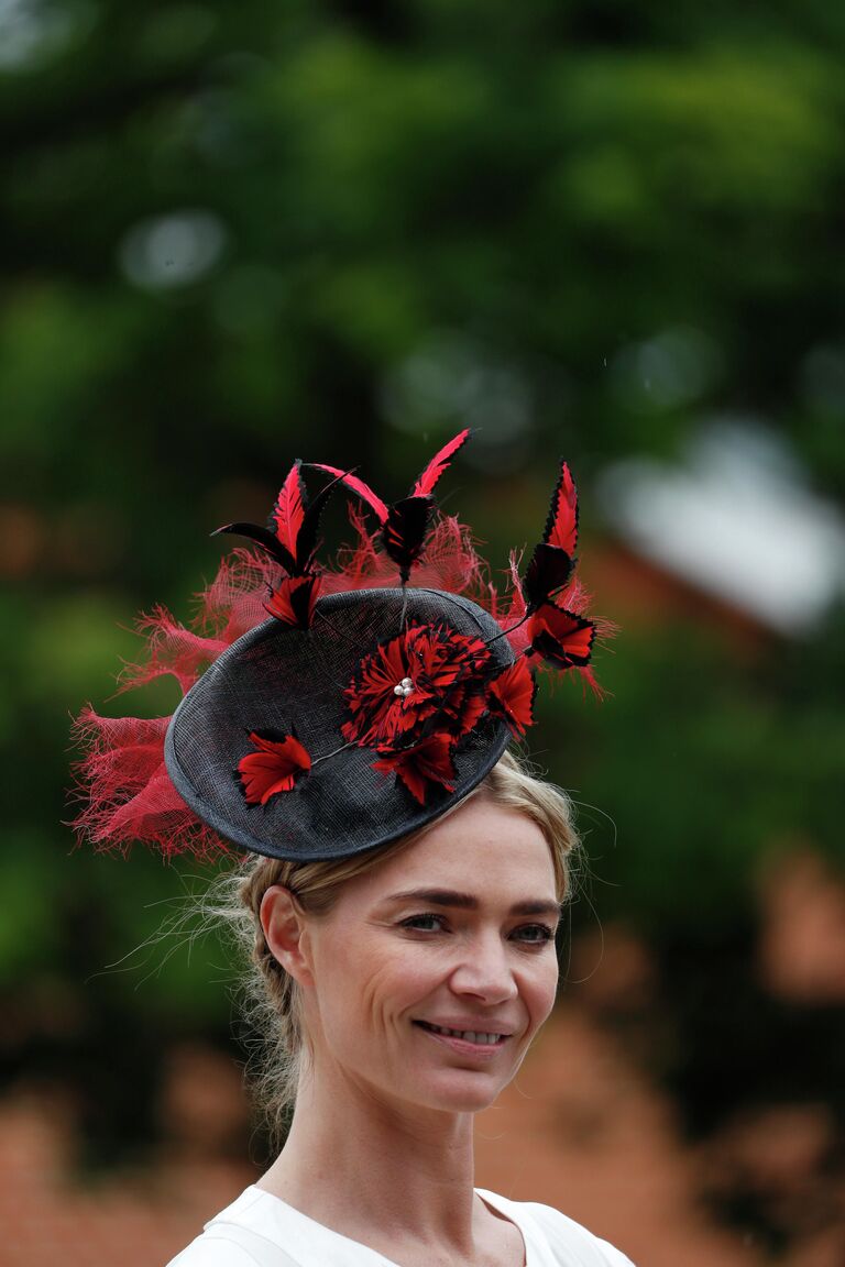 Британская фотомодель Джоди Кидд на королевских скачках Royal Ascot