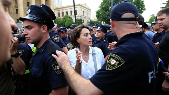 Протесты у здания парламента в Тбилиси. 20 июня 2019