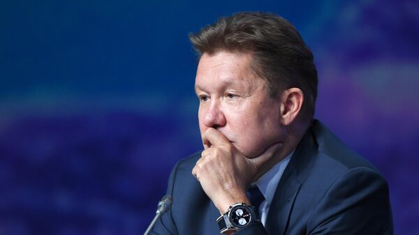 Председатель Правления ПАО Газпром Алексей Миллер во время общего собрания акционеров ПАО Газпром в Санкт-Петербурге. 28 июня 2019