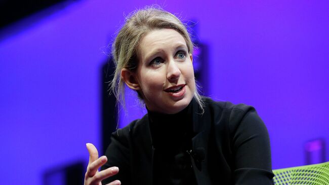 Основательница биомедицинского стартапа Theranos Элизабет Холмс. Архивное фото